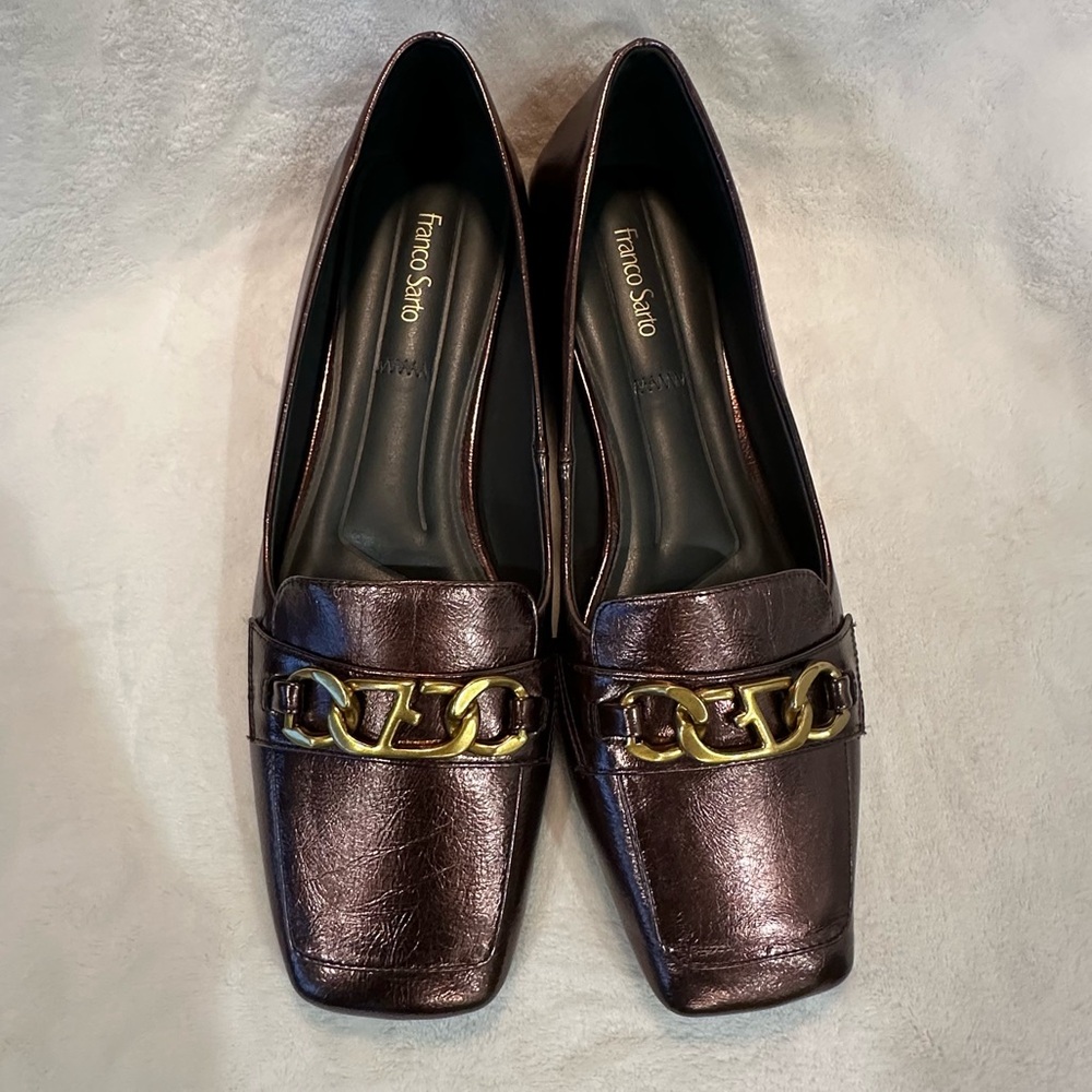 Franco Sarto Tiari Slip On loafer size 9 metallic - Picture 14 of 14